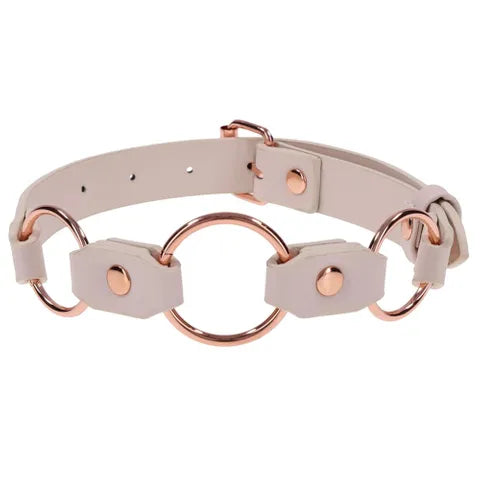 Sex & Mischief Peaches N CreaMe Ring Day Bondage Collar Peach Sportsheets