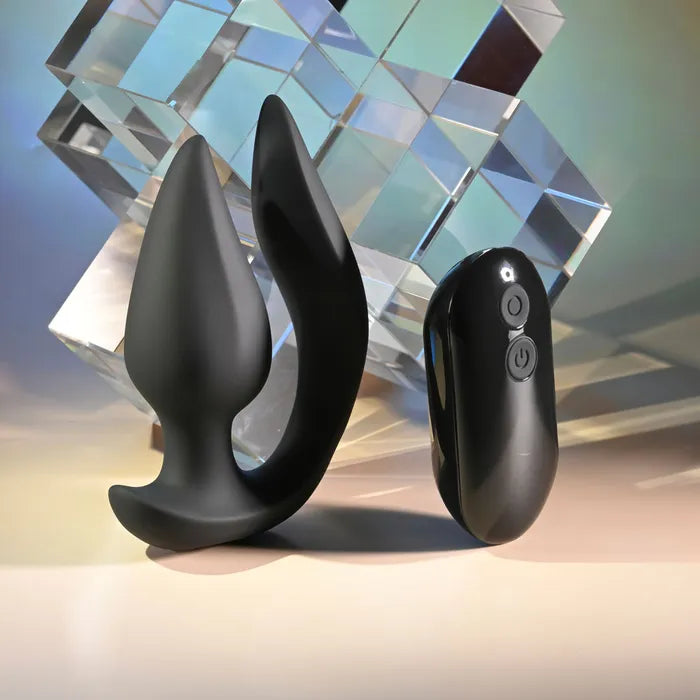Evolved THE GENIE USB Rechargeable Vibrating Plug With Wireless Remote 11.2cm Black Evolved Main image