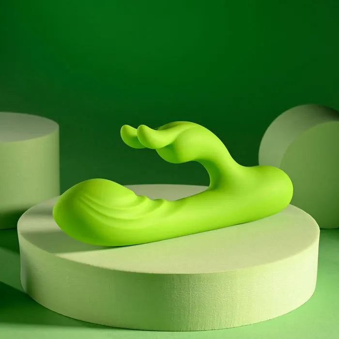 Evolved BRAT BUNNY USB Rechargeable Rabbit Vibrator 16.2cm Green Evolved
