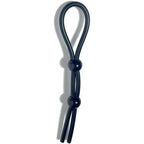 C1 Releasing Boneyard Cock Leash Double Adjustable Lasso Cock Ring Black C1 Releasing