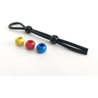 C1 Releasing Boneyard Cock Leash Double Adjustable Lasso Cock Ring Black C1 Releasing