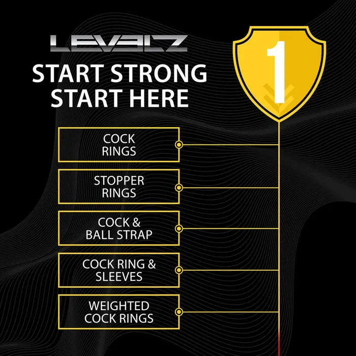 Shots Toys LEVELZ Classic Silicone Cock Ring Set L / XL / XXL Set Of 3 Sizes Shots Toys