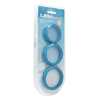 Shots Toys LEVELZ Wide O Silicone Cock Ring Set Of 3 Sizes L / XL / 2XL Teal Shots Toys