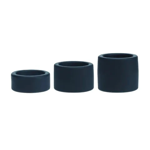 Shots Toys LEVELZ Liquid Silicone Ball Strap Set Of 3 Sizes Black Shots Toys