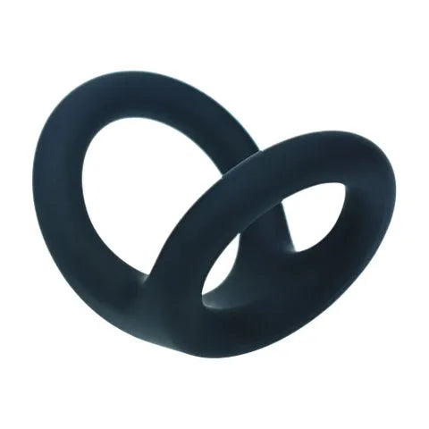 Shots Toys LEVELZ Double O Silicone Cock & Ball Ring Large Black Shots Toys