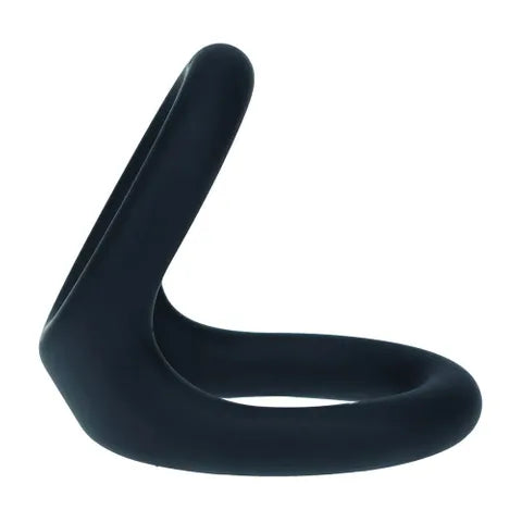 Shots Toys LEVELZ Double O Silicone Cock & Ball Ring Large Black Shots Toys