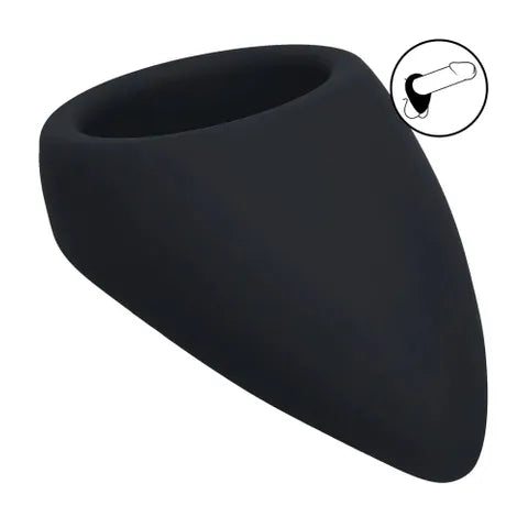 Shots Toys LEVELZ Teardrop Silicone Cock Ring Black Shots Toys