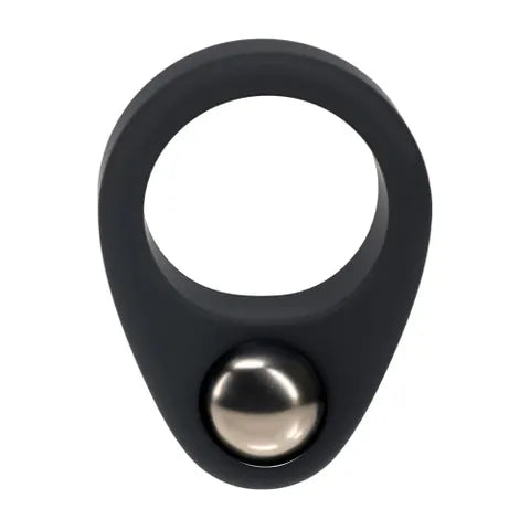 Shots Toys LEVELZ Single Weighted Ball Cock Ring Black Shots Toys