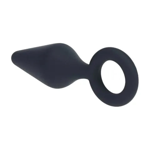 Shots Toys LEVELZ Silicone Anal Plug With Loop Black Secondary image