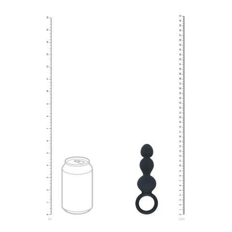 Shots Toys LEVELZ Ribbed Silicone Flared Anal Beads Black 26.7cm Secondary image