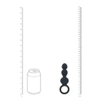 Shots Toys LEVELZ Ribbed Silicone Flared Anal Beads Black 26.7cm Shots Toys