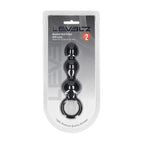 Shots Toys LEVELZ Ribbed Silicone Flared Anal Beads Black 26.7cm Shots Toys