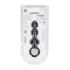 Shots Toys LEVELZ Ribbed Silicone Flared Anal Beads Black 26.7cm Shots Toys