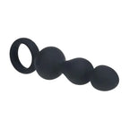 Shots Toys LEVELZ Ribbed Silicone Flared Anal Beads Black 26.7cm Shots Toys