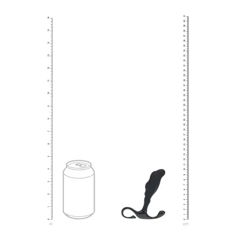 Shots Toys LEVELZ Rippled With Hard Loop Prostate Massager Black Shots Toys