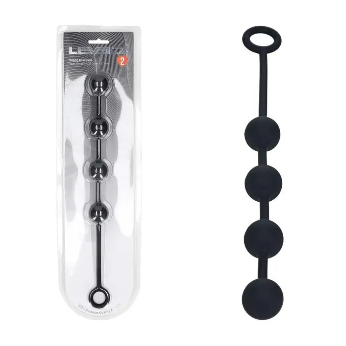 Shots Toys LEVELZ Round Silicone Anal Balls 20mm Black Shots Toys