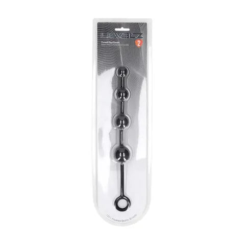 Shots Toys LEVELZ Curved Silicone Anal Beads Black 29.5cm Shots Toys