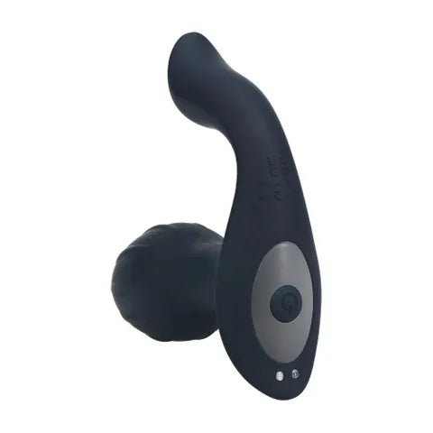 Shots Toys LEVELZ USB Rechargeable Vibrating & Rotating Anal Plug With Ball Stimulator Black 10.7cm Shots Toys