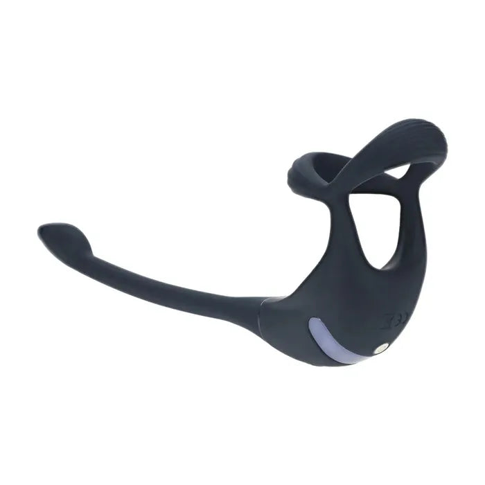 Shots Toys LEVELZ Remote Controlled Vibrating TriO Cock Ring With Prostate Stimulator Black Shots Toys