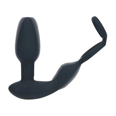 Shots Toys LEVELZ Dual Vibrating Prostate Stimulator With Cock Ring Black Secondary image