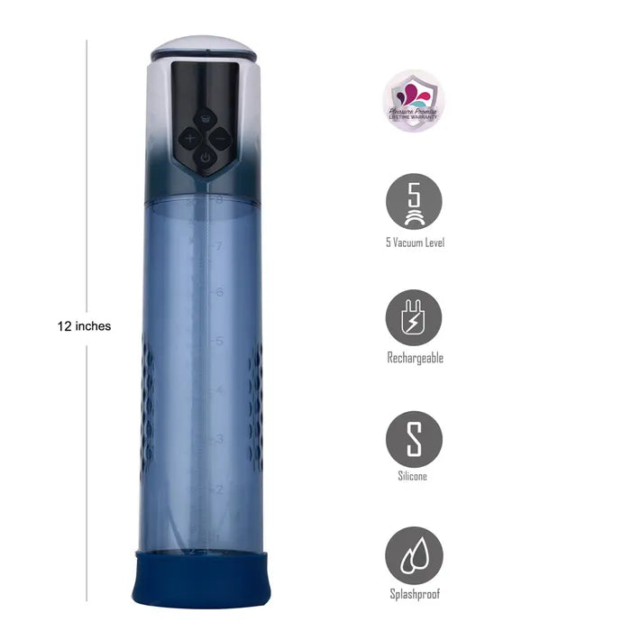 Maia ARCHER USB Rechargeable Automatic Penis Pump Blue Maia Toys