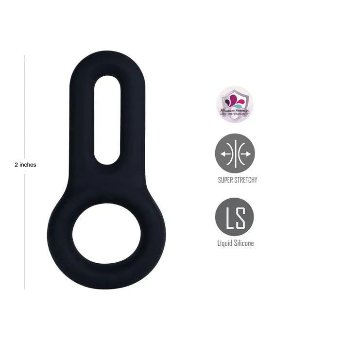 Maia GAVIN Cock & Balls Ring Black Maia Toys