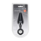 LEVELZ Silicone Anal Plug With Loop Large Black Shots Toys
