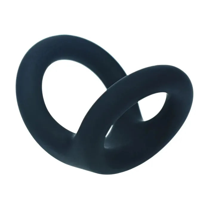 Shots Toys LEVELZ Double O Silicone Cock & Balls Rings Medium Black Shots Toys