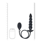 Shots Toys LEVELZ Beaded Inflatable Anal Plug Black Shots Toys