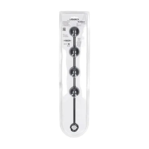 Shots Toys LEVELZ Round Silicone Anal Balls Beads 40mm Black Large Shots Toys