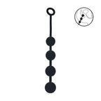 Shots Toys LEVELZ Round Silicone Anal Balls Beads 40mm Black Large Shots Toys