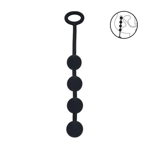 Shots Toys LEVELZ Round Silicone Anal Balls 20mm Black Shots Toys