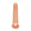 Shots Toys REALROCK Realistic Penis Extender Sleeve With Rings 9 Inch Flesh Shots Toys