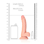 Shots Toys REALROCK Realistic Regular Curved Dong With Balls 7 Inch Flesh Shots Toys