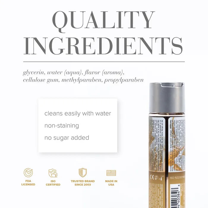 JO H2O Vanilla Flavoured Water Based Lubricant 120ml Bottle Secondary image