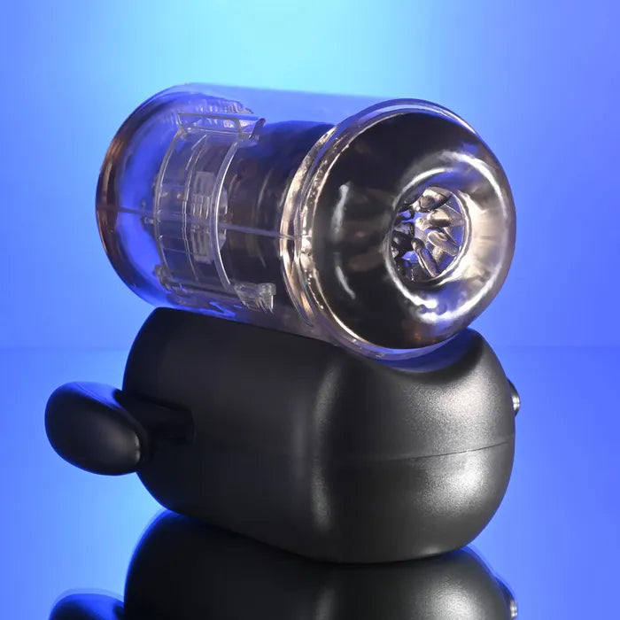 Zero Tolerance HOLD ME TIGHT USB Rechargeable Vibrating Auto Stroker With Phone Holder Black Zero Tolerance