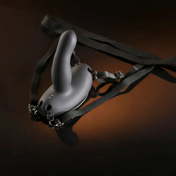 Evolved COME CLOSER USB Rechargeable Vibrating Strap On With Remote Black Secondary image