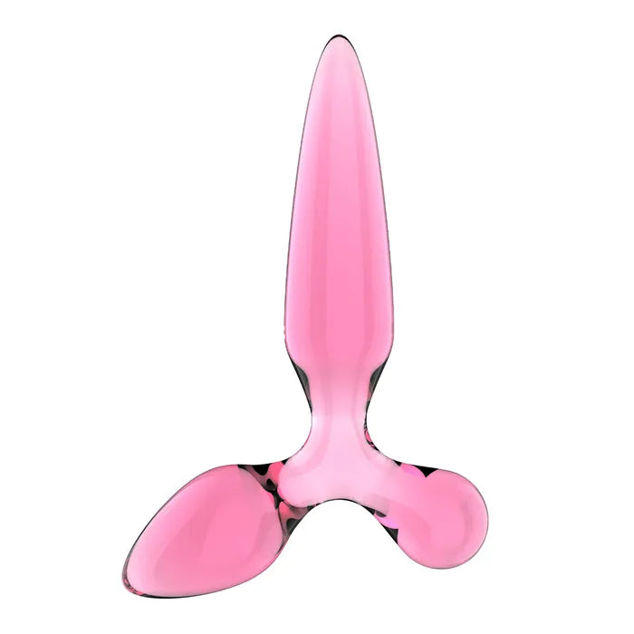 Satisfyer Triple Crystal 2 Pink Glass 3 In1 Butt Plug Secondary image