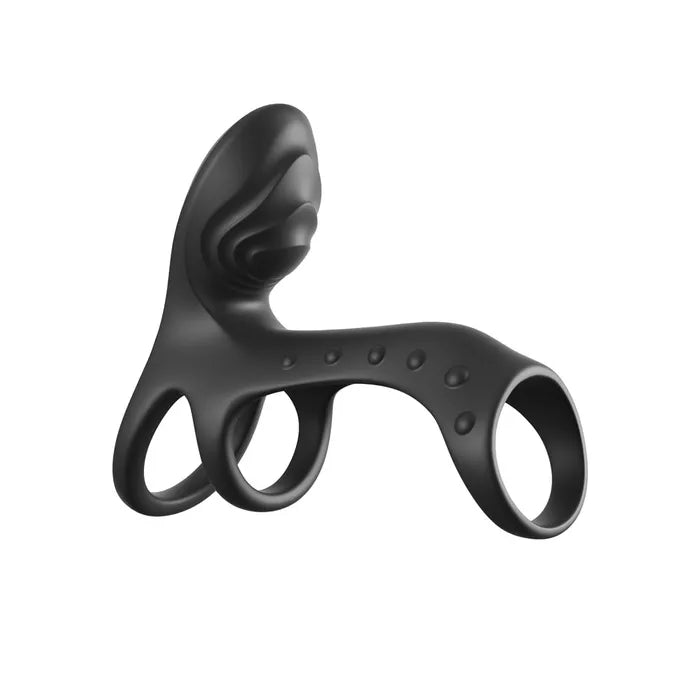 Pipedream Fantasy C Ringz Ultimate Couples Cage Max USB Rechargeable Vibrating Cock Ring Cage Black Pipedream