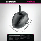 Pipedream Fetish Fantasy Series Body Dock Inflatable Love Ball Inflatable Cushion With Black 15.2cm Dildo Pipedream