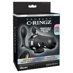 Pipedream Fantasy C Ringz Remote Controlled Vibrating Cock Blocker With Ass Gasm Plug Black Vibrating Cock Cage With Anal Plug Pipedream