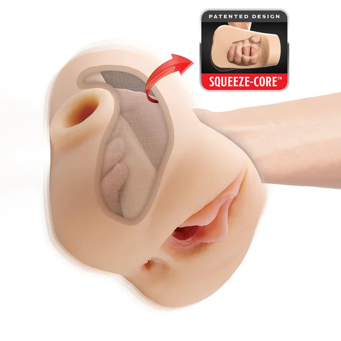 Pipedream PDX Plus Double Pounder USB Rechargeable Vibrating Vagina Stroker Flesh Pipedream