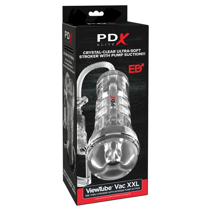 Pipedream PDX Elite ViewTube Vac XXL Vagina Stroker With Suction Pump Clear Pipedream