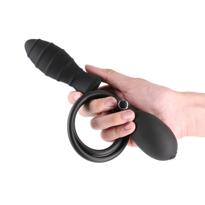 NS Novelties Renegade InflataPlay Inflatable Butt Plug 10.5cm Black NS Novelties
