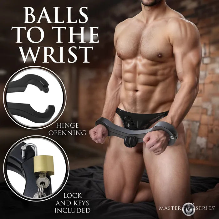 XR Brands Master Series Punished Balls To Wrist Humbler Restraint XR Brands