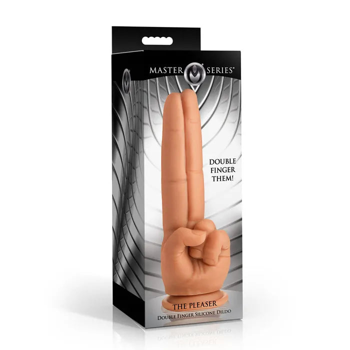 XR Brands Master Series The Pleaser Double Finger Dildo 23.6cm Flesh XR Brands