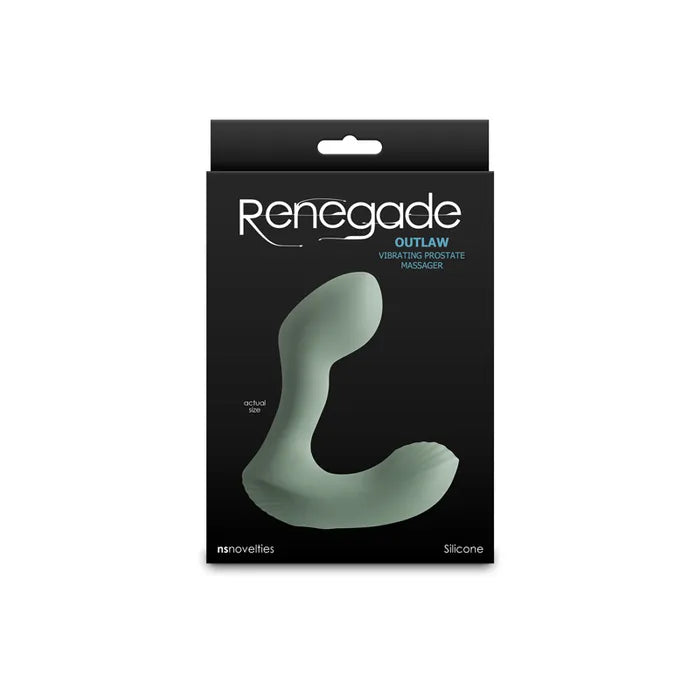 NS Novelties Renegade Outlaw USB Rechargeable Vibrating Prostate Massager 12cm Sage Green NS Novelties