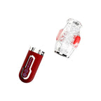 Adam & Eve PLEASURE PRO 3000 USB Rechargeable Thrusting & Rotating Auto Stroker Clear / Red Adam & Eve