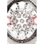 Adam & Eve PLEASURE PRO 3000 USB Rechargeable Thrusting & Rotating Auto Stroker Clear / Red Adam & Eve