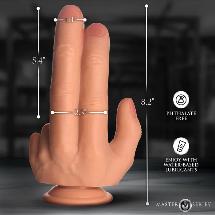 XR Brands Master Series The Shocker Finger Dildo 20.8cm Flesh XR Brands